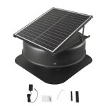 Ventilateur extraction de toit solaire - vevor - 42 w - avec thermostat intelligent - tlcommande - ...
