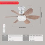 Ventilateur lumineux ventilateur lumineux � six pales 30w 42 cm pales en grain de bois couvercle en cristal ...