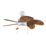 Cecotec ventilateur de plafond avec lampe energysilence aero 365 white&wood
