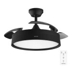 Ventilateur de plafond - energysilence - aero 4200 - noir - 3 pales rtractables - led - tlcommande ...