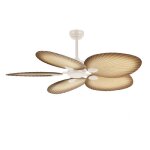 Ventilateur de plafond - cecotec - energysilence aero 5200 palm - 132 cm - moteur dc 35 w - 6 vitesses ...