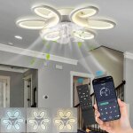 Ventilateur plafond avec lumiere fleurs et télécommande - led dimmable - 6 vitesse fan silencieux lustre ... Ventilateur plafond avec lumiere fleurs et télécommande - led dimmable - 6 vitesse fan silencieux lustre ...