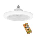 Ventilateur de plafond prumya - plafonnier avec ventilateur 3 - in - 1 e27 � led 3 vitesse mini fan avec ...