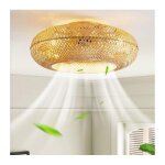 Ventilateur de plafond en rotin avec éclairage télécommande 6 vitesses de ventilation minuteur silencieux ... Ventilateur de plafond en rotin avec éclairage télécommande 6 vitesses de ventilation minuteur silencieux ...