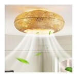 Ventilateur de plafond en rotin avec éclairage télécommande 6 vitesses de ventilation minuteur silencieux ... Ventilateur de plafond en rotin avec éclairage télécommande 6 vitesses de ventilation minuteur silencieux ...