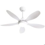 Ventilateur plafond silencieux 18w led 5 lames en abs 6 vitesses tlcommande - mode hiver - t - moteur ...
