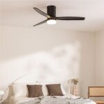 Ventilateur de plafond - create - avec lumire - silencieux - 132 cm - noir