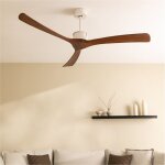 Ventilateur de plafond - wind large - silencieux 40w - 152 cm - bois naturel - 6 vitesses - fonction ...
