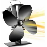 Ventilateur de pole  bois aliment par la chaleur 4 pales pour brleur / bches / chemine 40 c / ...