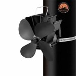 Ventilateur de po�le - jormftte - 4 lames - fixe - noir - chauffage efficace