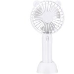 Ventilateur portatif - handeiu - antlers design - 3 vitesses - blanc - pile non incluse