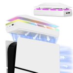 Ventilateur refroidissement pour ps5 slim discdigital edition rglable 3 vitessesavec rgb led et po mini ...