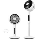 Ventilateur sur pied 20 db silencieux puissant 2465 m / h flux dair 7. 5 m / s avec tlcommande oscillant ...