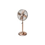 Ventilateur sur pied - kasaviva 1646255 - finition cuivre r�tro - �45 cm - 3 vitesses oscillation 75� ...