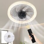 Ventilateur � t�l�commande led cristal ventilateur de plafond 4 vitesses ventilateur plafonnier avec ...