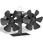 Ventilateur thermique � double moteur pour po�le � bois ventilateur non �lectrique activ� par la chaleur ...