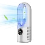 Ventilateur usb multifonction sans pale ventilateur colonne � 6 vitesses avec minuterie affichage led ...