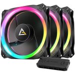 Ventole pc - antec - c120 - 120mm - argb - 1500 rpm - set di 3 pezzi