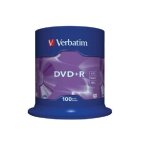 Verbatim dvd + r x 100 - 4. 7 go - dvd + r - capacit 4. 7 go - vitesse d'criture 16x - spindle de 100 ...