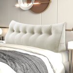Vercart coussin de lecture cale dos coussin à coins180cm blanc grands coussins de lit velours Vercart coussin de lecture cale dos coussin à coins180cm blanc grands coussins de lit velours