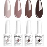 Vernis gels semi - permanents lot de 4 couleurs nude marron chocolat collection nail art vernis � ongles ...