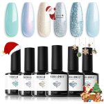 Vernis � ongles gel semi permanent 6 couleurs soak off avec bo�te cadeau pour valentin nail art kit manucure(s ...