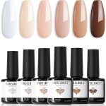Vernis  ongle - marron automne hiver - kit de 6 couleurs - gel uv - non toxique beige beige vernis a ...
