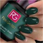 Vernis  ongles semi - permanent - 123 - shellac gel 15ml pour lampe uv led - 309 graceful green vert ...