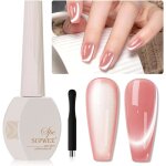 Vernis � ongles uv jelly rose nu cat eye avec aimant � paillettes rose ?il de chat vernis � ongles soak ...