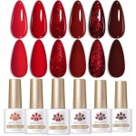 Vernis  ongles uv rouge scintillant vernis  ongles gel bourgogne rouge fonc vin vernis uv manucure ...