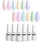 Vernis semi permanent - lot de 6 couleur bonbon pour �t� vernis � ongles nail gel uv led soak off manucure ...