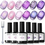 Vernis semi permanent 6 couleur gel uv vernis � ongles paillet� magn�tique cat eye uv gel led manucure ...