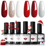Vernis semi permanent blanc rouge saint - valentin vernis � ongles gel semi permanent kit rouge argent ...