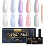 Vernis semi permanent nacr5 couleurs vernis  ongles rose violet cyan perle effet semi permanent soak ...
