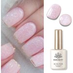 Vernis semi permanent paillet rose laiteuxmilky rose jelly french vernis  ongles pour salon de manucure ...