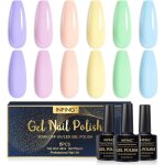 Vernis semi permanent pastel 6 couleurs vert rose violet bleu macaron vernis � ongles gel uv semi permanent ...