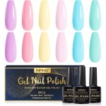 Vernis semi permanent pastel6 couleurs printemps d�t� vernis gel uv semi permanentmacaron rose jaune ...