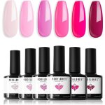 Vernis semi - permanent rose nude pastel 6 couleurs uv soak off gel ongle manucure nail art diy home ...