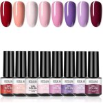 Vernis semi permanent rouge 8 couleurs mini vernis  ongles gel semi - permanentsche sous lampe uv / ...