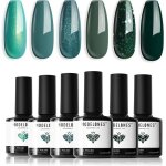 Vernis semi permanent vert paillet 6 couleurs vernis gel uv semi permanent kit soak off vernis  ongles ...