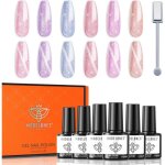 Vernis semi permanent6 couleur cat eye gel uv semi permanent kit avec b�ton magn�tiquecat eye vernis ...