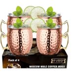 Verre a biere - chope a biere - bolee a cidre 4 pcs moscow mule tasse de cuivre 500ml moscow mule mug ...