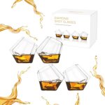 Verre  digestif - mad monkey - diamant shot - set de 4 - verre borosilicate - rsistant  la chaleur ...