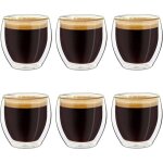 Verres � expresso � double paroi lot de 6 100 ml tasses � moka verres thermiques � effet flottant
