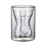 Verre en forme de corps verre bire whisky double couche verre shooter pour fte rassemblement bar homme ...