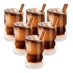 Verres  latte macchiato double paroi 350 ml lot de 6 verre thermique en verre borosilicat tasses  ...