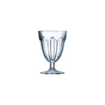 Verre  pied - luminarc - roman - 14 cl - gris - hauteur 10. 9 cm