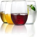Verre sans pied pour verres  vin rouge sans pied - verre  vin rouge en cristal non dcor sans tige ...