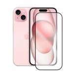 Verre trempe bords noir pour iphone 15 6. 1 - film vitre protection ecran utra resistant - yuan yuan