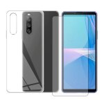 Verre tremp + coque de protection souple silicone transparente pour sony xperia 10 v 6. 1 xq - dc72 ...